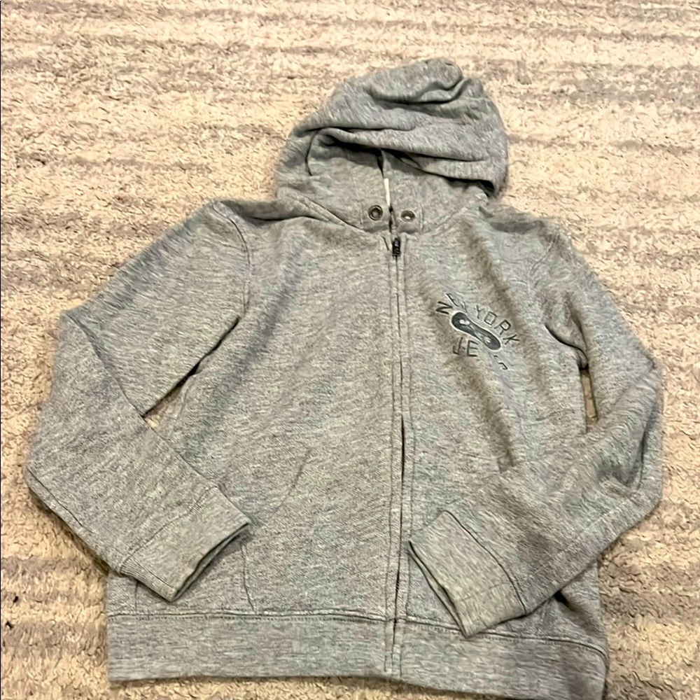 Junk Food Clothing Gray Sweatshirt Hoodie Soft Cotton Blend